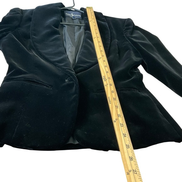 Ralph Lauren Black Velvet Blazer Jacket Women’s Size 10 - Picture 10 of 10
